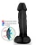 Realistic big dildo Valentinho - Pinto de borracha realístico flexível com escroto e ventosa - 26x6,4cm - cor preta - Imagem 7