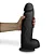 Realistic big dildo Roludo PressaoTotal - Pinto de borracha realístico flexível com escroto e ventosa - 28x7cm - cor preta - Imagem 1