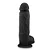 Realistic big dildo Roludo PressaoTotal - Pinto de borracha realístico flexível com escroto e ventosa - 28x7cm - cor preta - Imagem 6