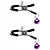 Kit Sado Bondage 7 itens - cor roxo - Imagem 2