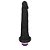 Realistic big dildo Jueves - Pinto de borracha realístico flexível com vibrador recarregável - 19x4,5cm - cor preta - Imagem 6
