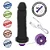 Realistic big dildo Jueves - Pinto de borracha realístico flexível com vibrador recarregável - 19x4,5cm - cor preta - Imagem 2