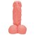 PÊNIS DE BORRACHA SILICONE COM VENTOSA 18,5 X 4,8 CM - COR BEGE - Imagem 2