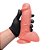 PÊNIS DE BORRACHA SILICONE COM VENTOSA 18,5 X 4,8 CM - COR BEGE - Imagem 3
