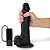 Realistic big dildo Queridão - Pinto de borracha realístico flexível com escroto, vibrador e ventosa - 22x5cm - cor preta - Imagem 1