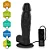 Realistic big dildo Queridão - Pinto de borracha realístico flexível com escroto, vibrador e ventosa - 22x5cm - cor preta - Imagem 6