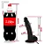 Realistic big dildo Queridão - Pinto de borracha realístico flexível com escroto, vibrador e ventosa - 22x5cm - cor preta - Imagem 2