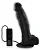 Realistic big dildo Queridão - Pinto de borracha realístico flexível com escroto, vibrador e ventosa - 22x5cm - cor preta - Imagem 5