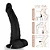 Realistic big dildo Poseidon - Pinto de borracha realístico flexível com escroto, vibrador e ventosa - 20x4cm - cor preta - Imagem 6