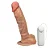 Realistic big dildo Apolo - Pinto de borracha realístico com escroto, vibrador e ventosa - 20x4,5cm - cor bege - Imagem 7