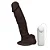 Realistic big dildo Apolo - Pinto de borracha realístico com escroto, vibrador e ventosa - 20x4,5cm - cor chocolate - Imagem 7