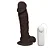 Realistic big dildo Apolo - Pinto de borracha realístico com escroto, vibrador e ventosa - 20x4,5cm - cor chocolate - Imagem 6