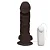 Realistic big dildo Apolo - Pinto de borracha realístico com escroto, vibrador e ventosa - 20x4,5cm - cor chocolate - Imagem 5