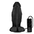 Realistic big dildo Peroba - Pinto de borracha realístico flexível com escroto, vibrador e ventosa - 19x6,8cm - cor preta - Imagem 8