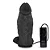 Realistic big dildo Peroba - Pinto de borracha realístico flexível com escroto, vibrador e ventosa - 19x6,8cm - cor preta - Imagem 7