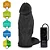 Realistic big dildo Peroba - Pinto de borracha realístico flexível com escroto, vibrador e ventosa - 19x6,8cm - cor preta - Imagem 5