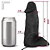 Realistic big dildo Peroba - Pinto de borracha realístico flexível com escroto, vibrador e ventosa - 19x6,8cm - cor preta - Imagem 2