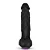 Realistic big dildo Eros - Pinto de borracha realístico com vibrador recarregável - 20x4,5cm - cor preta - Imagem 7