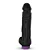 Realistic big dildo Eros - Pinto de borracha realístico com vibrador recarregável - 20x4,5cm - cor preta - Imagem 6