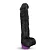 Realistic big dildo Eros - Pinto de borracha realístico com vibrador recarregável - 20x4,5cm - cor preta - Imagem 5