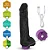 Realistic big dildo Eros - Pinto de borracha realístico com vibrador recarregável - 20x4,5cm - cor preta - Imagem 4