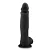 Realistic big dildo Porrete - Pinto de borracha realístico flexível com escroto e ventosa - 29x6cm - cor preta - Imagem 6