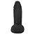 Realistic big dildo Large - Pinto de borracha realístico com escroto e ventosa - 21x6,5cm - cor preta - Imagem 5