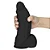 Realistic big dildo Large - Pinto de borracha realístico com escroto e ventosa - 21x6,5cm - cor preta - Imagem 1