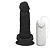 Realistic big dildo Mimo - Pinto de borracha realístico pequeno com vibrador e ventosa - 13,5x4cm - cor preta - Imagem 5
