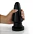 Realistic big butt plug Vulcão - Plug Anal Grande Flexível 17,5 x 7cm - cor preto - Imagem 1