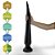 Realistic big butt plug Intrometido - Plug Anal Grande Flexível 60x8,6cm - cor preto - Imagem 4