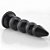 Realistic big butt plug Graduado GG - Plug Anal Grande Flexível 30x8,3cm - cor preto - Imagem 7