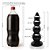 Realistic big butt plug Graduado GG - Plug Anal Grande Flexível 30x8,3cm - cor preto - Imagem 2