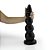 Realistic big butt plug Graduadão - Plug Anal Grande Flexível 37x9,3cm - cor preto - Imagem 1