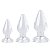 KIT de 3 plug anal em silicone transparente - Imagem 7