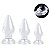 KIT de 3 plug anal em silicone transparente - Imagem 1