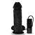 Realistic big dildo Jacaranda - Pinto de borracha realístico flexível com escroto, vibrador e ventosa - 19x5,5cm - cor preta - Imagem 7