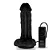 Realistic big dildo Jacaranda - Pinto de borracha realístico flexível com escroto, vibrador e ventosa - 19x5,5cm - cor preta - Imagem 6