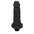 Realistic big dildo Mimo - Pinto de borracha realístico pequeno com vibrador - 13,5x4cm - cor preta - Imagem 1