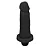 Realistic big dildo Mimo - Pinto de borracha realístico pequeno com vibrador - 13,5x4cm - cor preta - Imagem 5