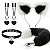 Kit Rabo de Raposa com Tiara de Orelhas - Grampos para os seios em Metal e Gargantilha - Imagem 1