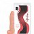 PENIS DE BORRACHA SILICONE TAMANHO GRANDE 28X5,5CM - COR BEGE - Imagem 6