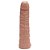 PENIS DE BORRACHA SILICONE TAMANHO GRANDE 28X5,5CM - COR BEGE - Imagem 2