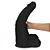 Realistic big dildo Profundo - Pinto de borracha realístico flexível com escroto e ventosa - 36x10cm - cor preta - Imagem 1