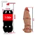 Realistic big dildo Jatobão - Pinto de borracha realístico flexível com escroto e ventosa - 27x8cm - cor bege - Imagem 3