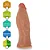 Realistic big dildo Jatobão - Pinto de borracha realístico flexível com escroto e ventosa - 27x8cm - cor bege - Imagem 7