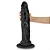 Realistic big dildo Titan - Pinto de borracha realístico flexível com ventosa - 38 x 8cm - cor preta - Imagem 1