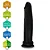 Realistic big dildo Fabuloso - Pinto de borracha realístico flexível com ventosa - 30 x 6,8cm - cor preta - Imagem 5