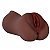 Masturbador masculino em formato de vagina e ânus com boca - cor marrom - Imagem 2