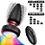 Plug anal recarregável vibratório 360° com luz led e controle remoto - Imagem 2